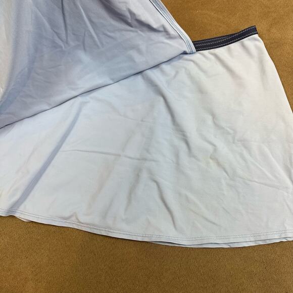 La Blanca Swim Skirt Coverup Pull-On Elastic Waist Blue Faux Wrap Large L - Picture 3 of 7